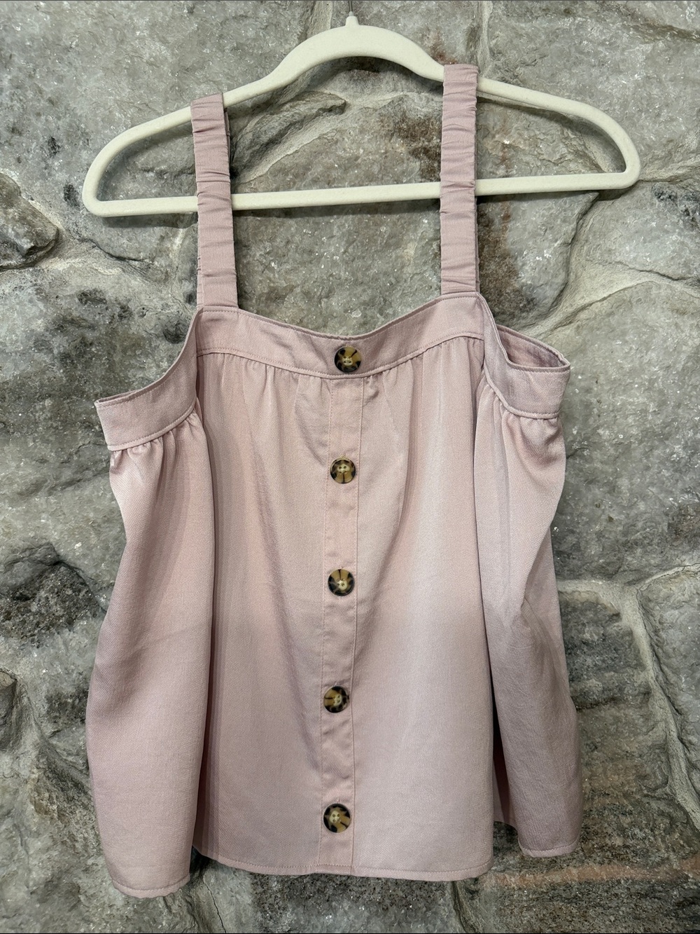 Express Blush Pink Button-Front Camisole